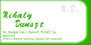 mihaly dunszt business card